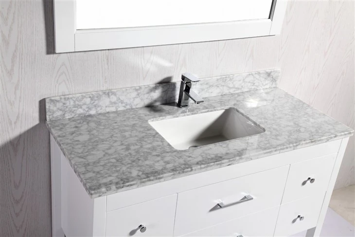 White Simple Bathroom Cabinet